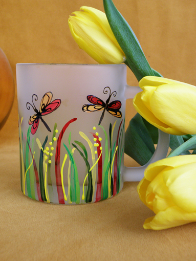 Hand painted cups